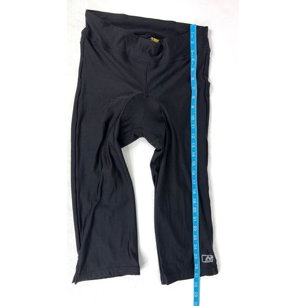 CANARI and Nishiki Capri Bike Pants Womens Black Padded Cycling Shorts Size M - Picture 8 of 13